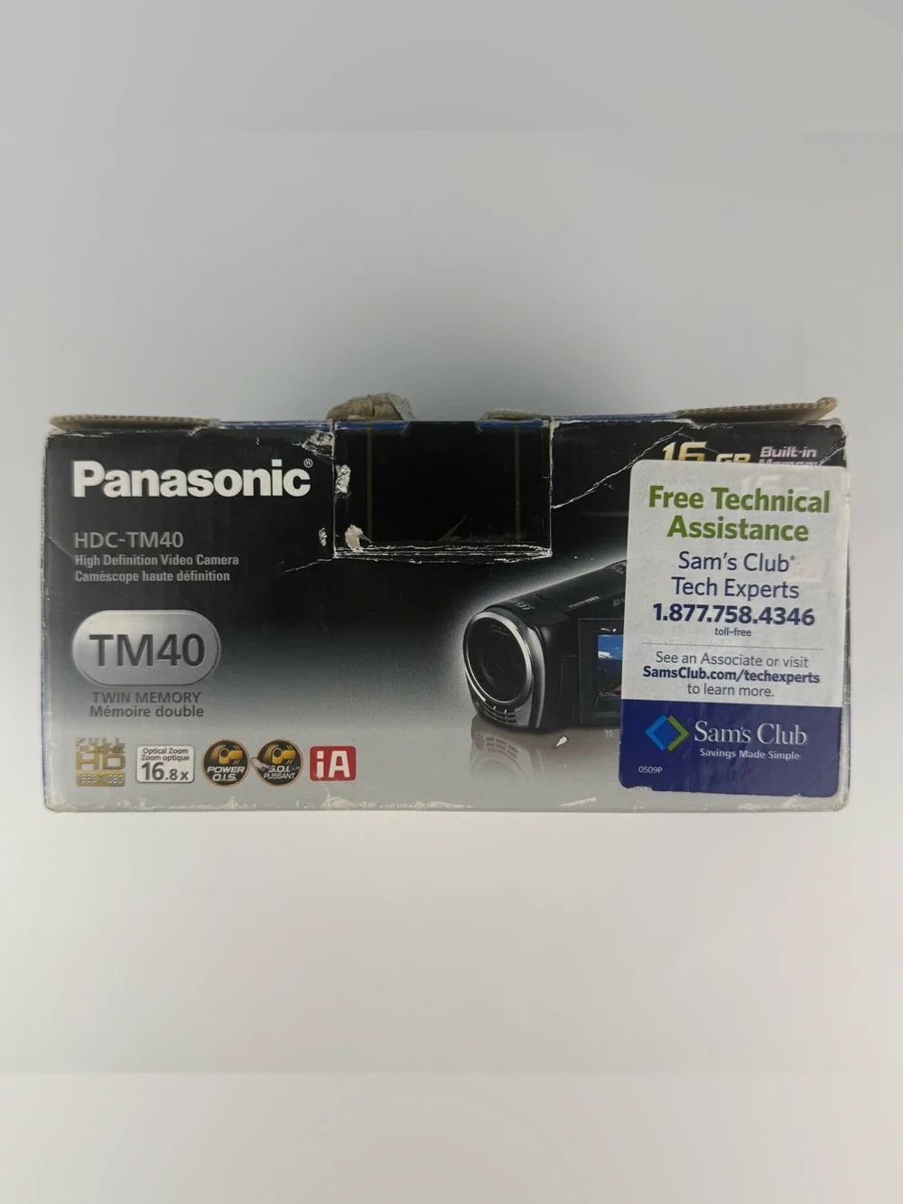 New Panasonic HDC-TM40 HDCTM40 HD Camcorder 16GB Built-in Memory Black